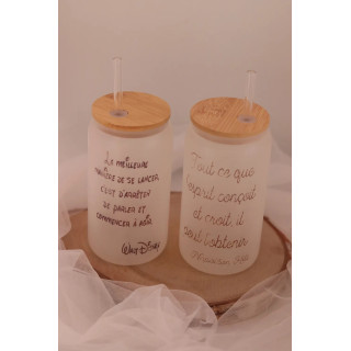 Verre paille en verre sublimation