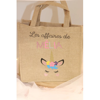 Sac cabas aspect toile de jute