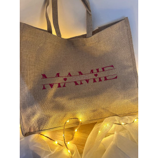 Sac cabas aspect toile de jute