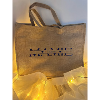 Sac cabas aspect toile de jute