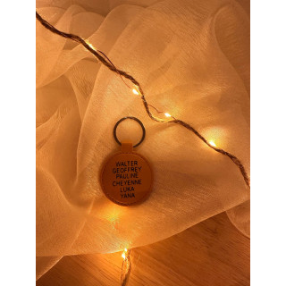 Porte clé rond simili cuir