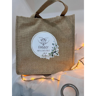 Sac cabas aspect toile de jute